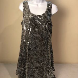 Silver Sequin Dress
